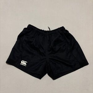 Canterbury Shorts Size Large Black Rugby Athletic Summer Breathable